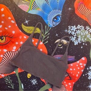 10 listings for $10 🛍️ Spaghetti Strap Ribbed Crop Top - Cage Back Bralette